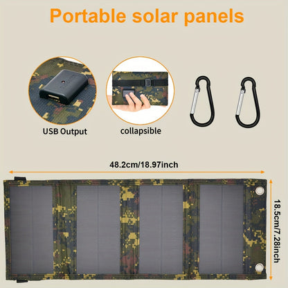 NNETM Portable Foldable Camouflage Solar Panel Charger